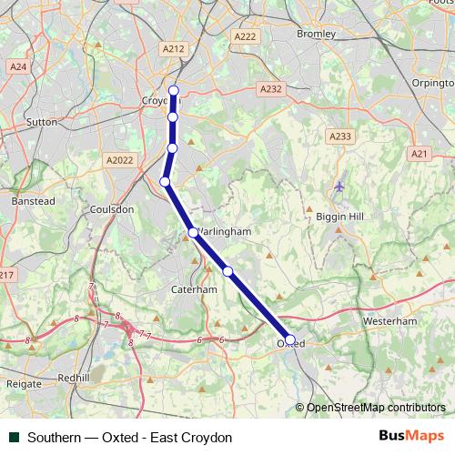 Southern bus Line Map