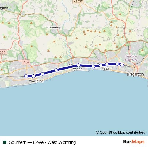 Southern bus Line Map