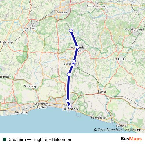 Southern bus Line Map