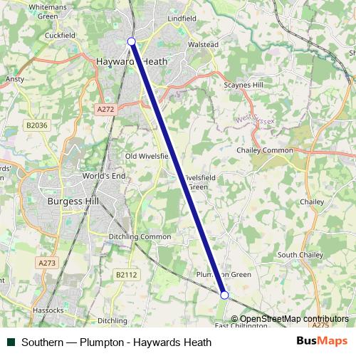 Southern bus Line Map