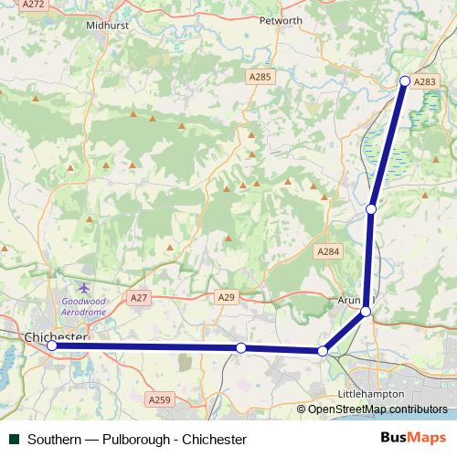 Southern bus Line Map