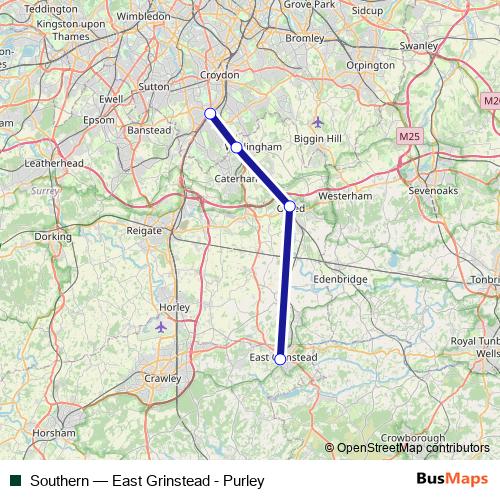 Southern bus Line Map