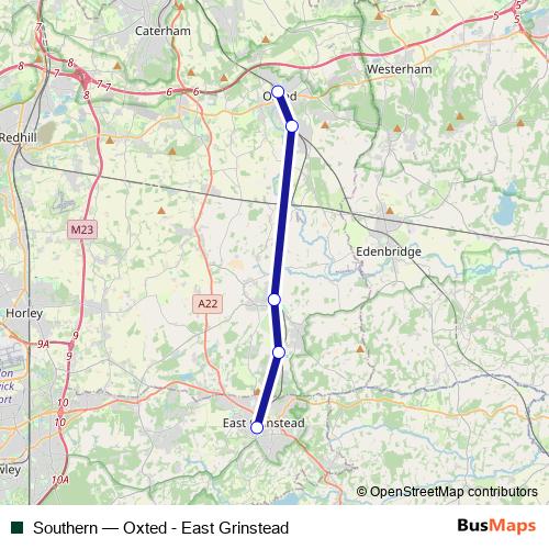 Southern bus Line Map