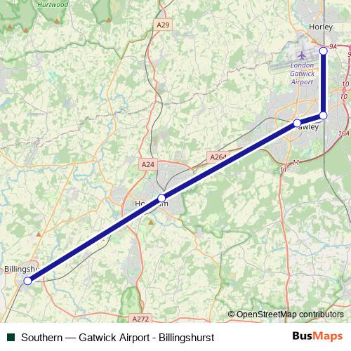 Southern bus Line Map