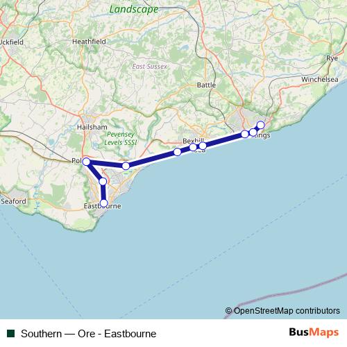 Southern bus Line Map