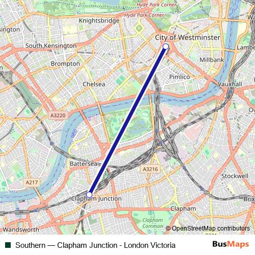 Southern bus Line Map