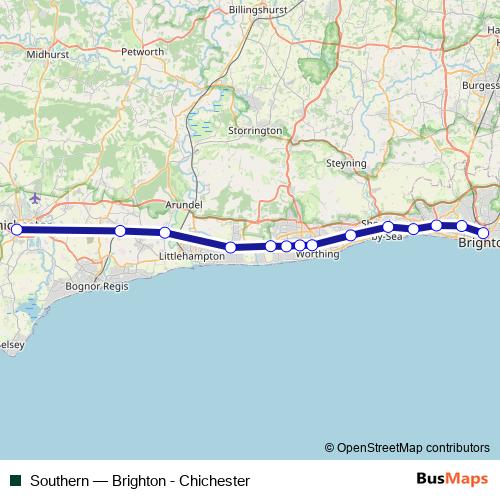 Southern bus Line Map