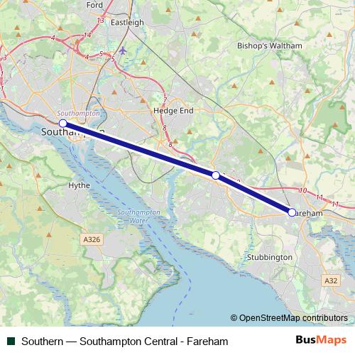 Southern bus Line Map
