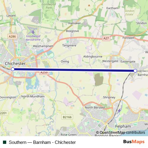 Southern bus Line Map