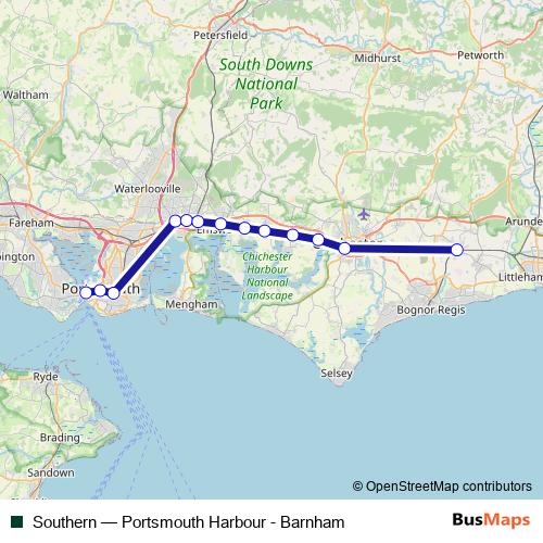 Southern bus Line Map