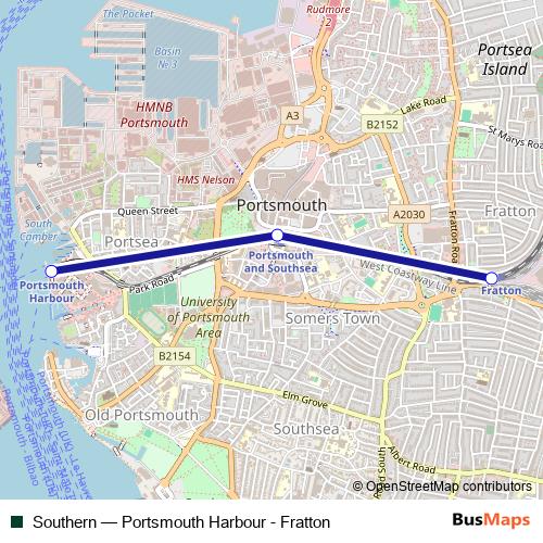 Southern bus Line Map