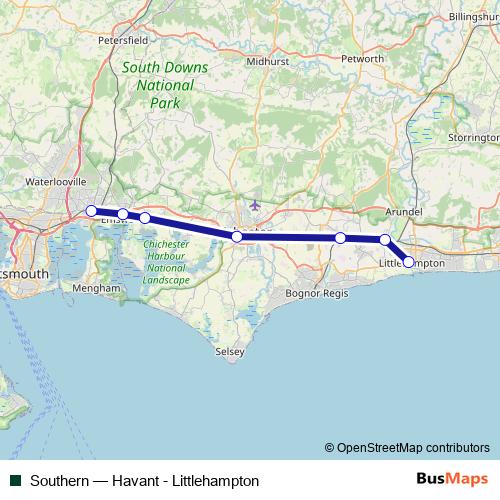 Southern bus Line Map