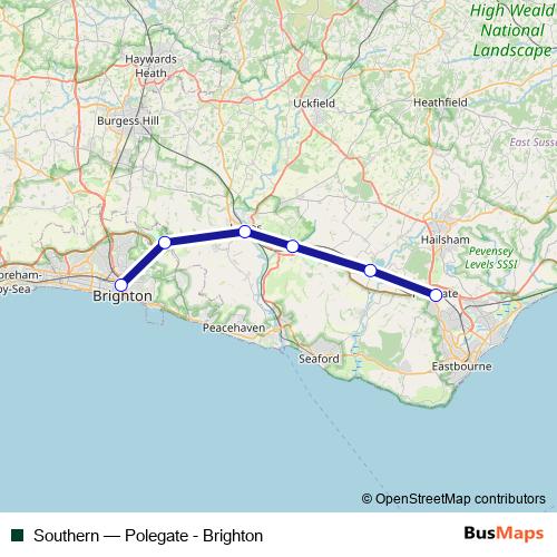 Southern bus Line Map