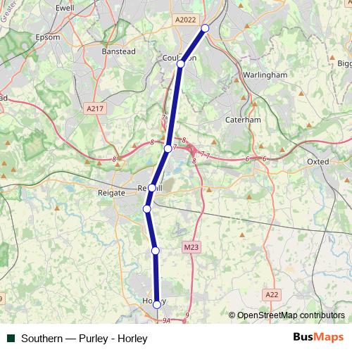 Southern bus Line Map