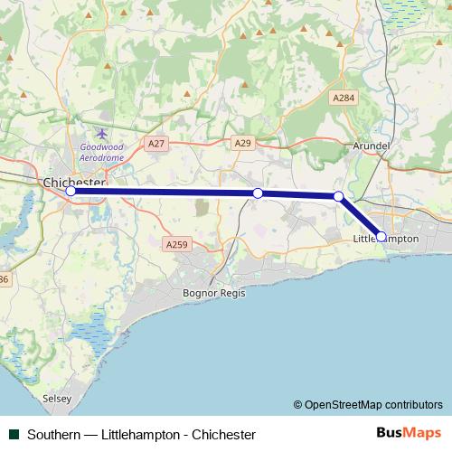 Southern bus Line Map