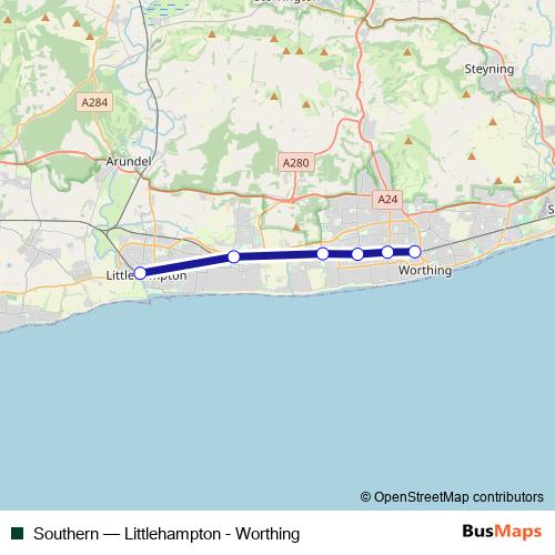 Southern bus Line Map