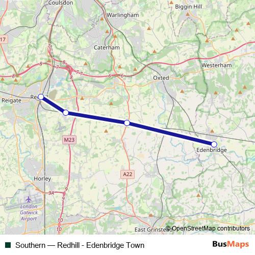 Southern bus Line Map