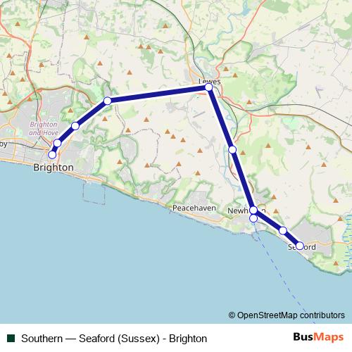 Southern bus Line Map