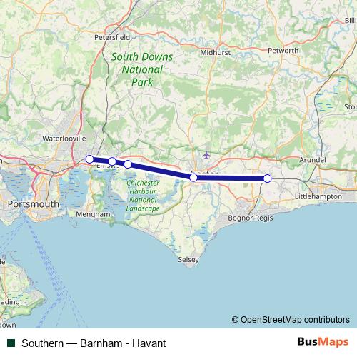Southern bus Line Map