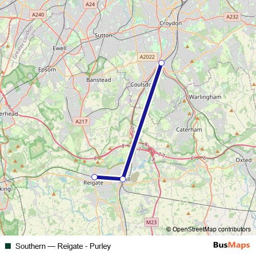 Southern bus Line Map