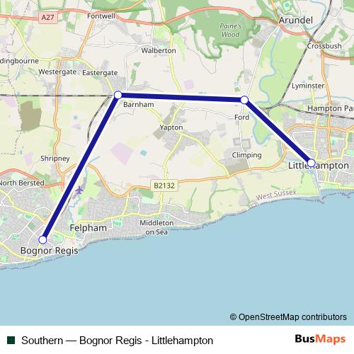 Southern bus Line Map