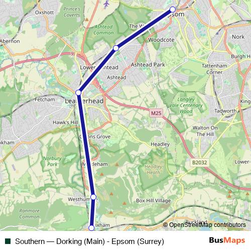 Southern bus Line Map