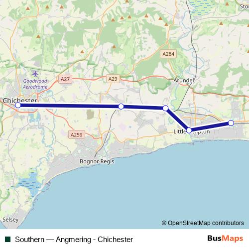 Southern bus Line Map