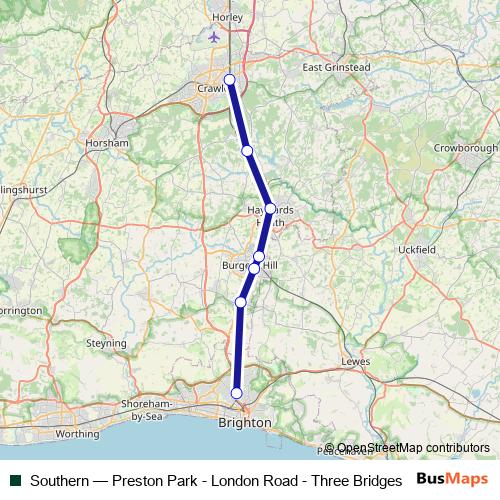 Southern bus Line Map