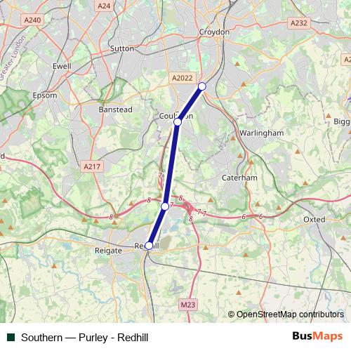 Southern bus Line Map