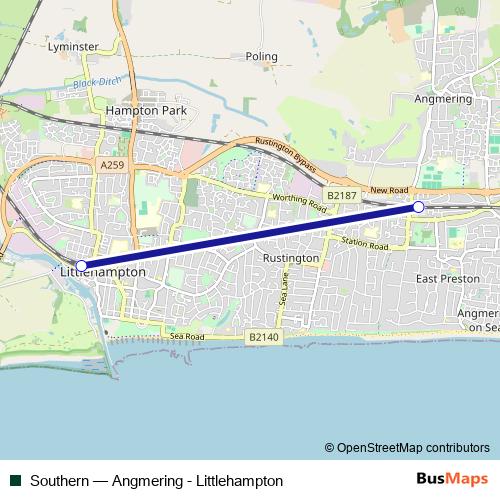 Southern bus Line Map