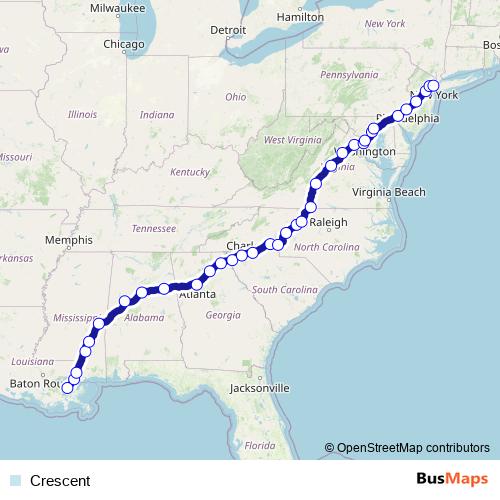 Crescent rail Line Map