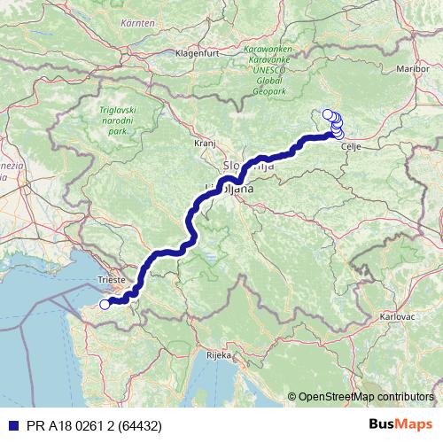 PR A18 0261 2 (64432) bus Line Map