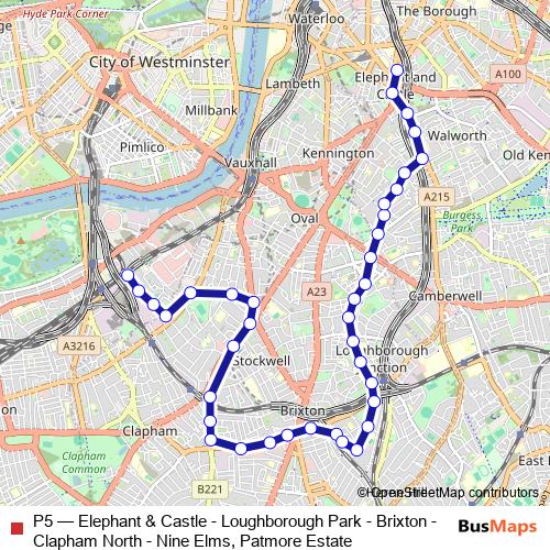 P5 bus Line Map