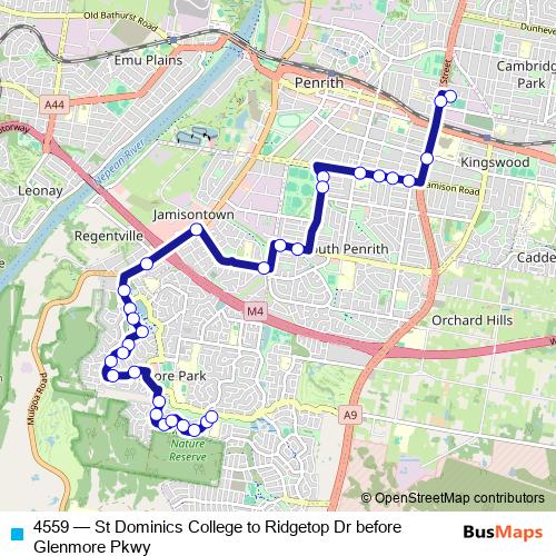 4559 bus Line Map