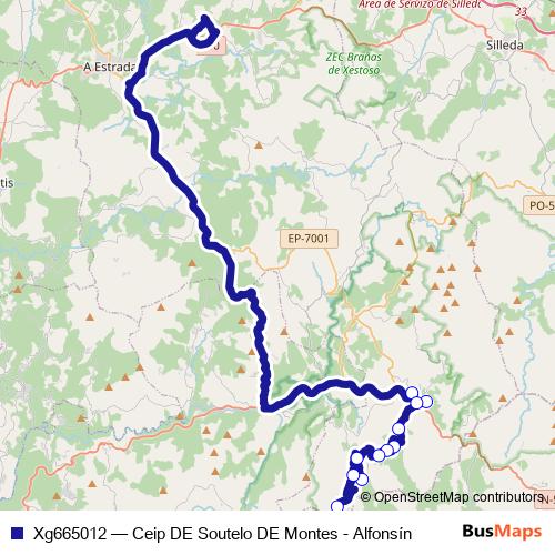 Xg665012 bus Line Map