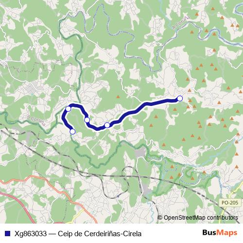 Xg863033 bus Line Map