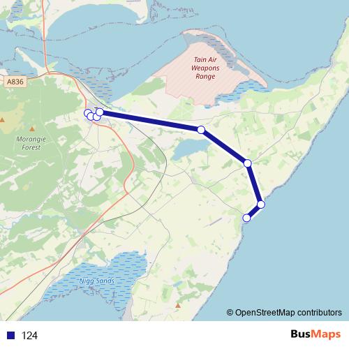 124 bus Line Map