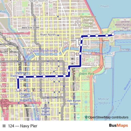 124 bus Line Map