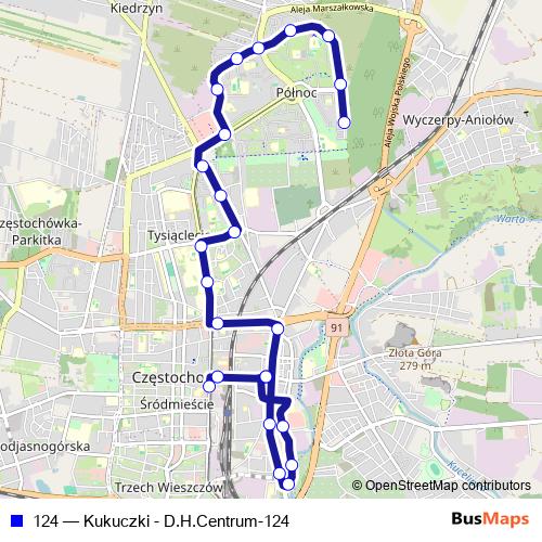 124 bus Line Map