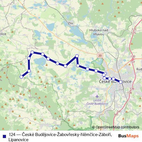 124 bus Line Map