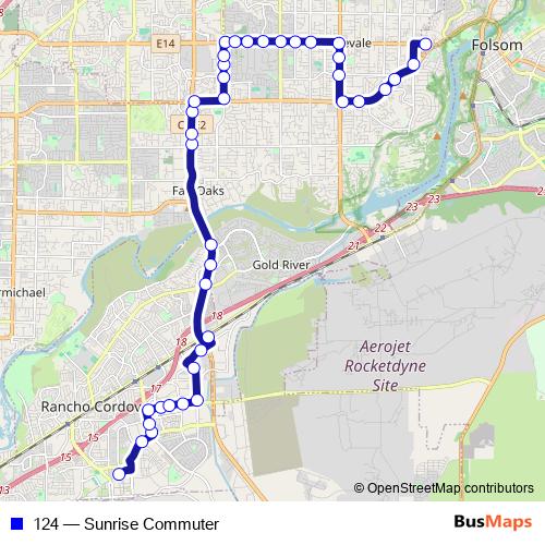 124 bus Line Map