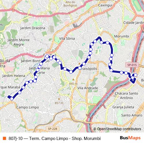 807j-10 bus Line Map