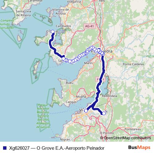 Xg626027 bus Line Map