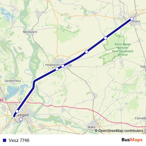 Vesz 7748 rail Line Map