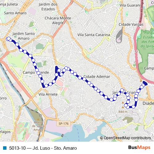 5013-10 bus Line Map