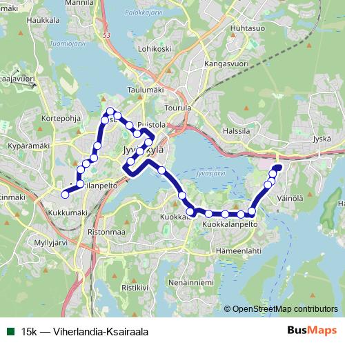 15k bus Line Map