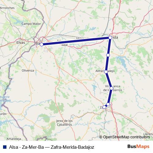 Alsa - Za-Mer-Ba bus Line Map