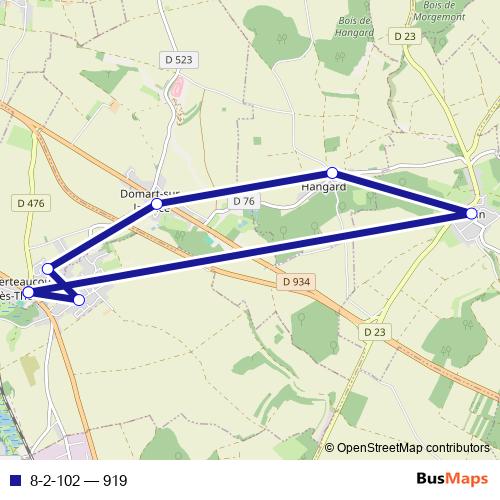 8-2-102 bus Line Map