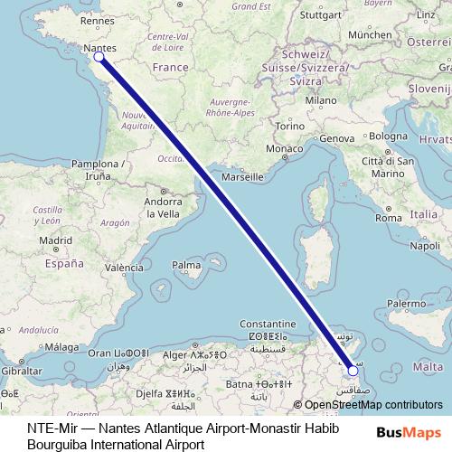 NTE-Mir bus Line Map
