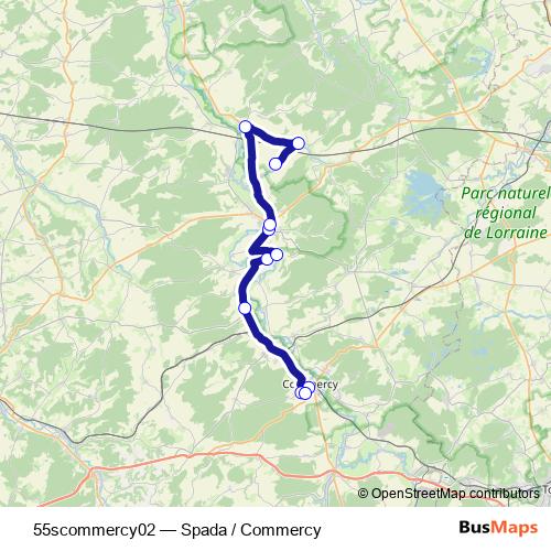 55scommercy02 bus Line Map